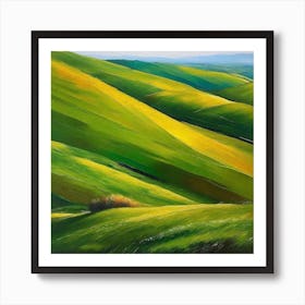 Green Hills 3 Art Print