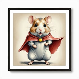 Super Hamster 10 Art Print