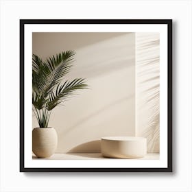 Palm Tree In A Pot Art Print