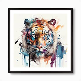 Watercolor Tiger Art Print