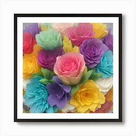 Paper Flower Cake Art Print