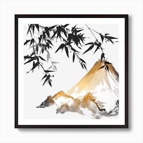 Bamboo Japanese Painting Japan Art Print