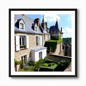 Modern City History Hotel Window Attic View Architecture Historical Building Tile Past Re (5) Art Print