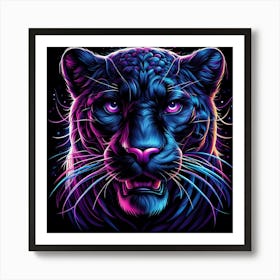 Psychedelic Tiger 1 Art Print