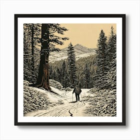 Man In The Woods Art Print