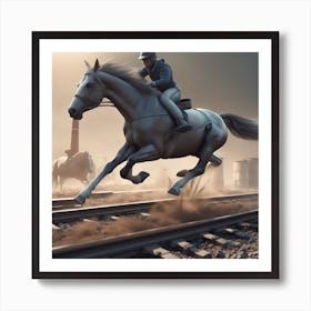 Horse Racing 2 Art Print