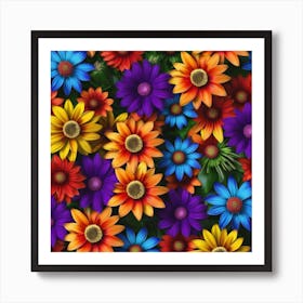 Colorful Flowers Art Print