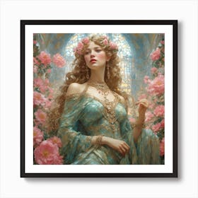 camellia maid Art Print