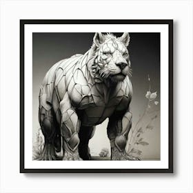 Tiger Sculpture Art Print