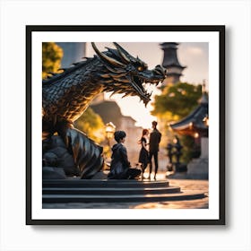 Dragon Statue Art Print