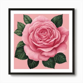 Pink Rose Art Print