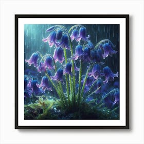 Bluebells In The Rain 2 Art Print