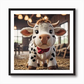 Cow In A Barn Art Print