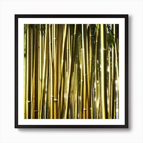 Golden Bamboo Forest Art Print