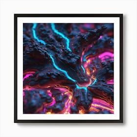 Abstract Fractal Art shape Art Print