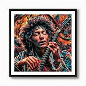 A Stunning Close Up Of A Bohemian Musician Rendere Nmc Cbx2rnofmt5t1zs54a Coxsyvwrr1ikan2ulvamww Art Print