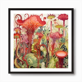 Carnivorous Plants Garden Art Print