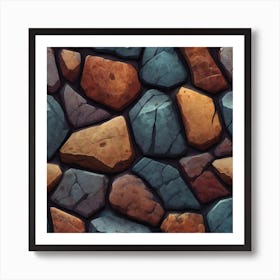 Stone Wall Texture 6 Art Print