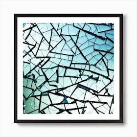 Broken Glass Background 8 Art Print