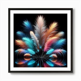 Colorful Feathers 2 Art Print