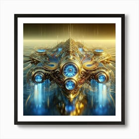 Futuristic Spaceship Art Print