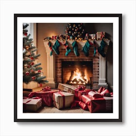 Christmas In The Living Room 10 Art Print