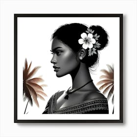 Hawaiian Girl Art Print