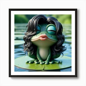 Frog kissing 5 Art Print
