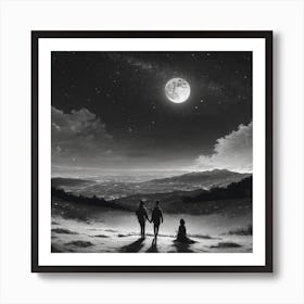 Two People In The Night Art Print