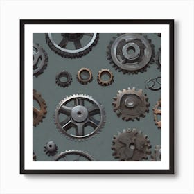 Gears 6 Art Print