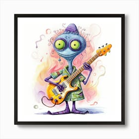 Alien Guitar Art Print