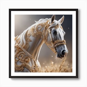 Gold Horse Art Print