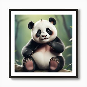 Cute Panda Art Print