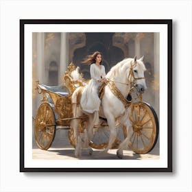 Princess And The Carriage Art Print