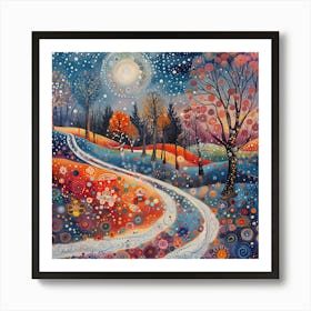 Winter Road Art Print