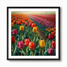 Tulip Field 1 Art Print