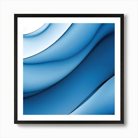 Abstract Blue Wave 15 Art Print