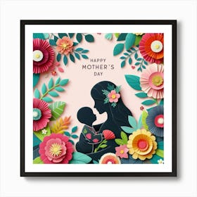 Mother's Day Gift Paper Art Art Print