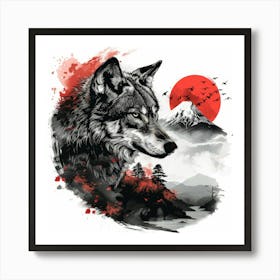 Wolf Painting Art Print