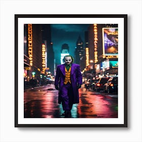 Joker In New York City Art Print