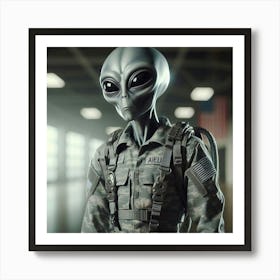 Military grey Art Print