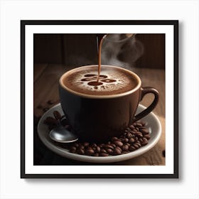 Coffee Pouring Art Print