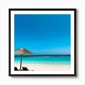 Relax Lounge Dream Ocean Beach Chair Idylli Holiday Rest Swim Shore Paradise Shoreline B (24) Art Print