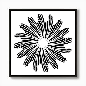 Black And White Flower 10 Art Print