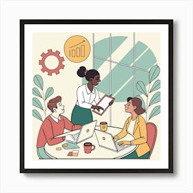 Bussiness Meeting Art Print