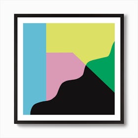 Abstract Geometric in pastel colors 03 Art Print