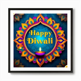 Happy Diwali Art Print