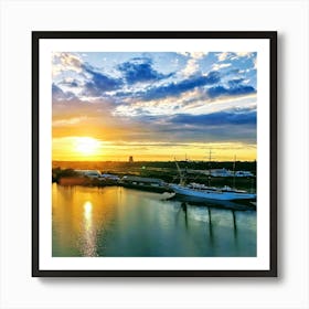 D-day 70th Anniversary Sunrise Over Caen, France Art Print