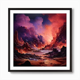 Lava Landscape Art Print
