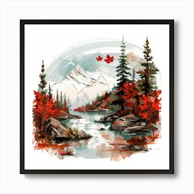 Canadian Landscape Painting Art Print